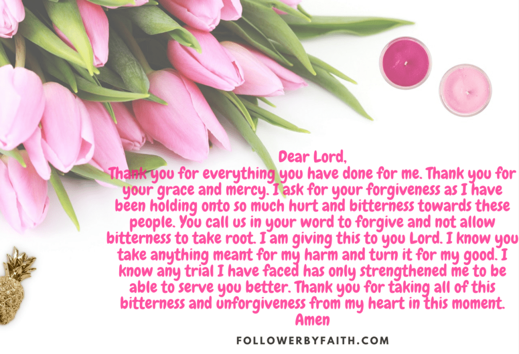 Forgiveness Prayer to let go of bitterness