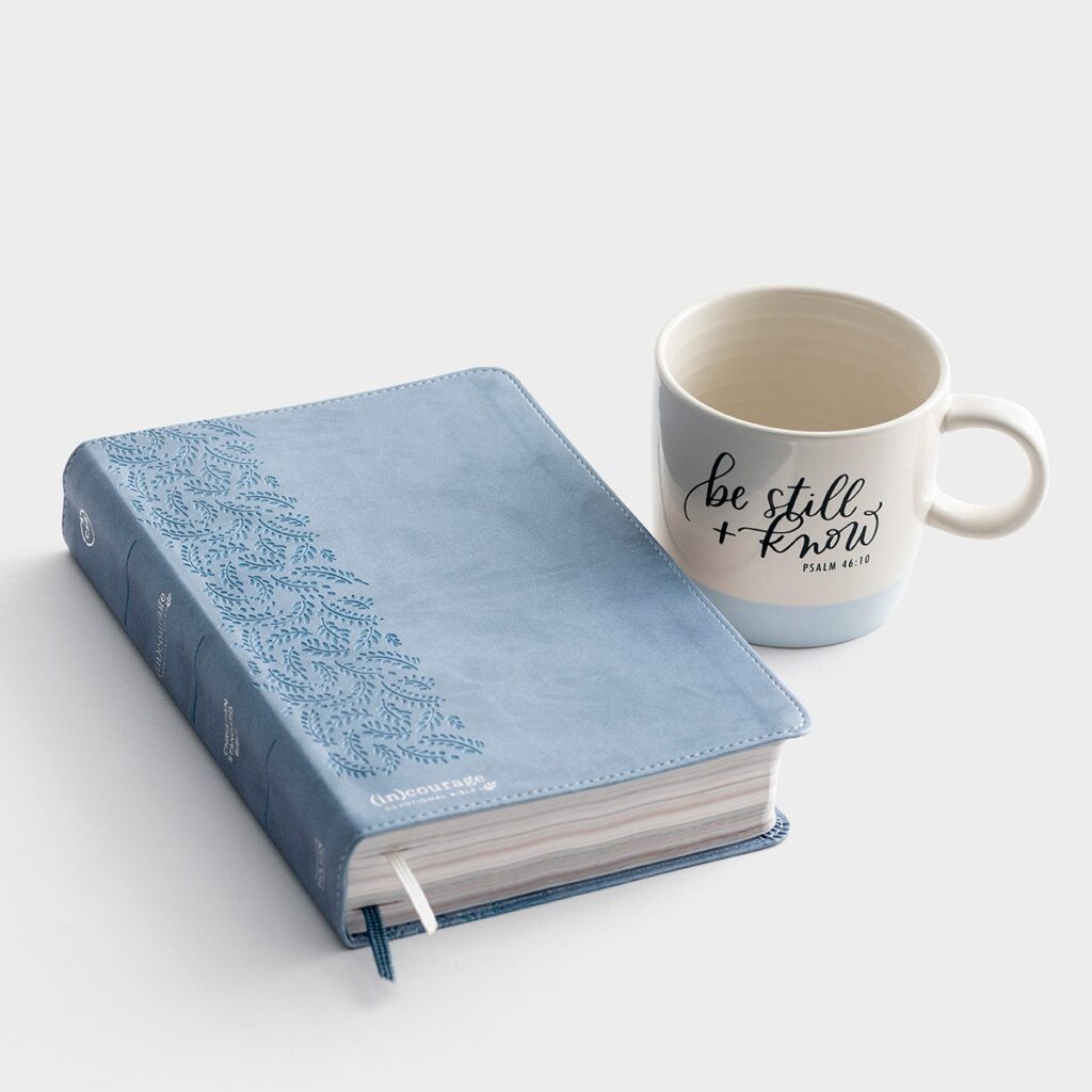 Be Still Mother's Day Gift. Mug and Devotional Bible