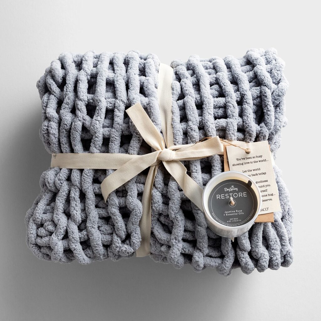 Mother's Day Chunky Knit and Candle Gift
