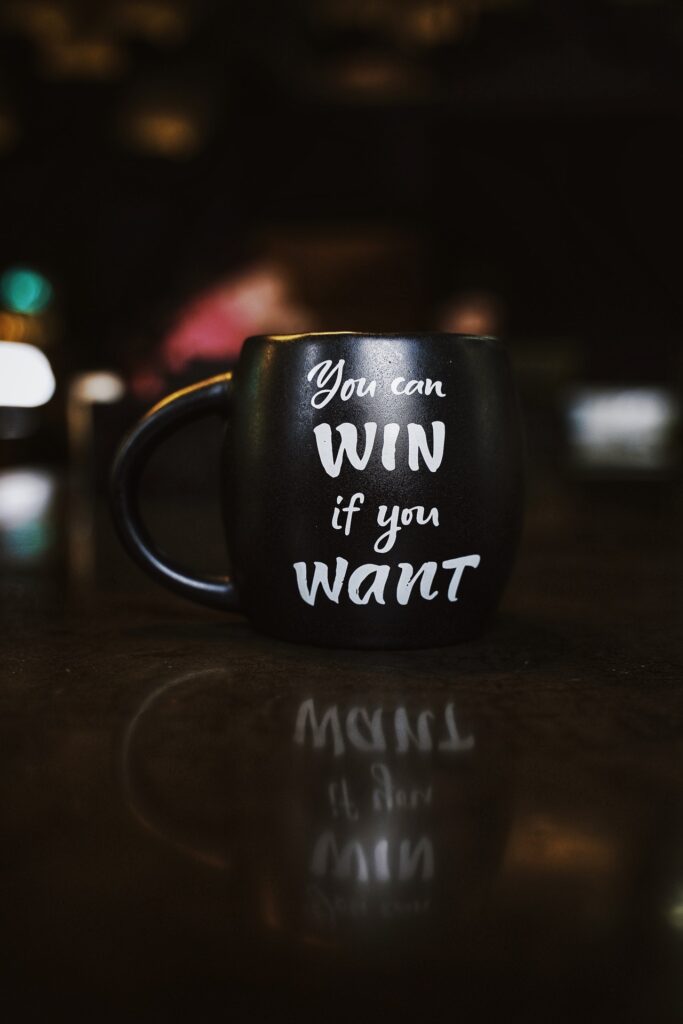 You can win if you want inspirational quote