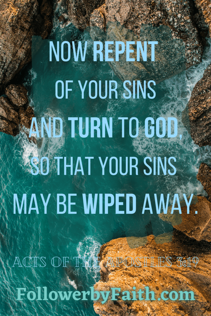 Acts of the Apostles 3:19 Daily Bible Verse  Repent