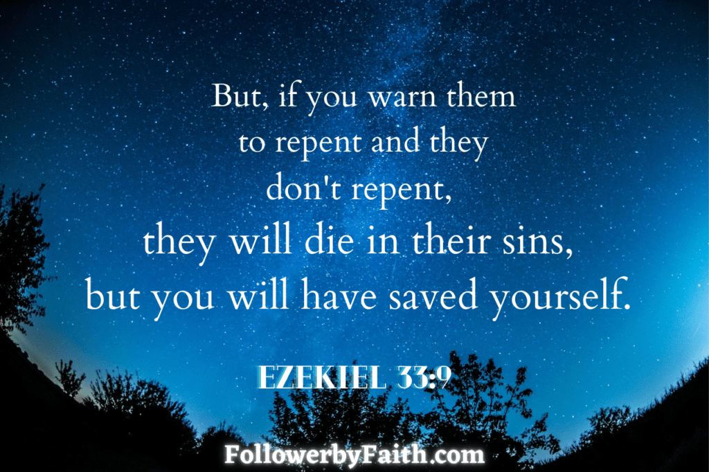 Ezekiel 33:9 Daily Bible Verse Repent