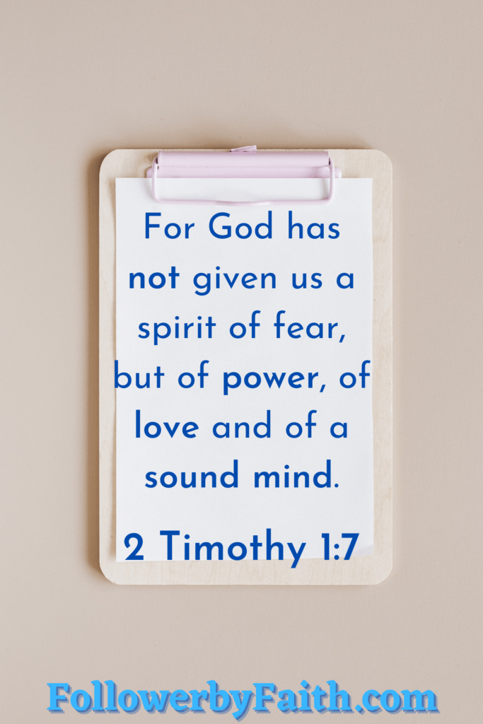 Daily Bible Verse 2 Timothy 1:7 Power Love and a Sound Mind