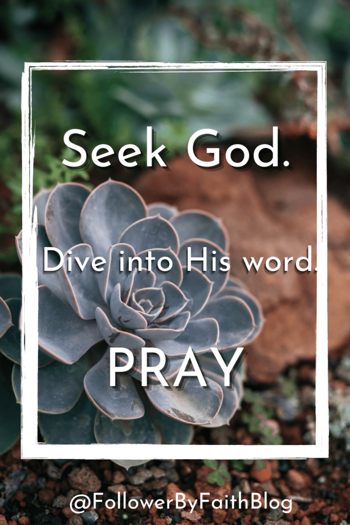 Spiritual Drought. Seek God. Dive into His word. Pray.