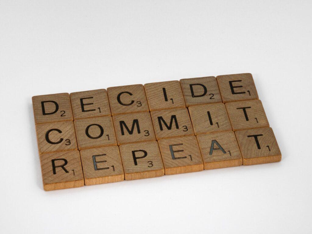 Decide Commit Repeat. Self Control